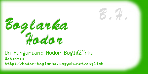 boglarka hodor business card